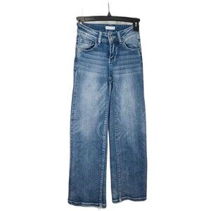 Fire & Rain size 0 women's wide leg mid rise denim blue jeans Make Offer!